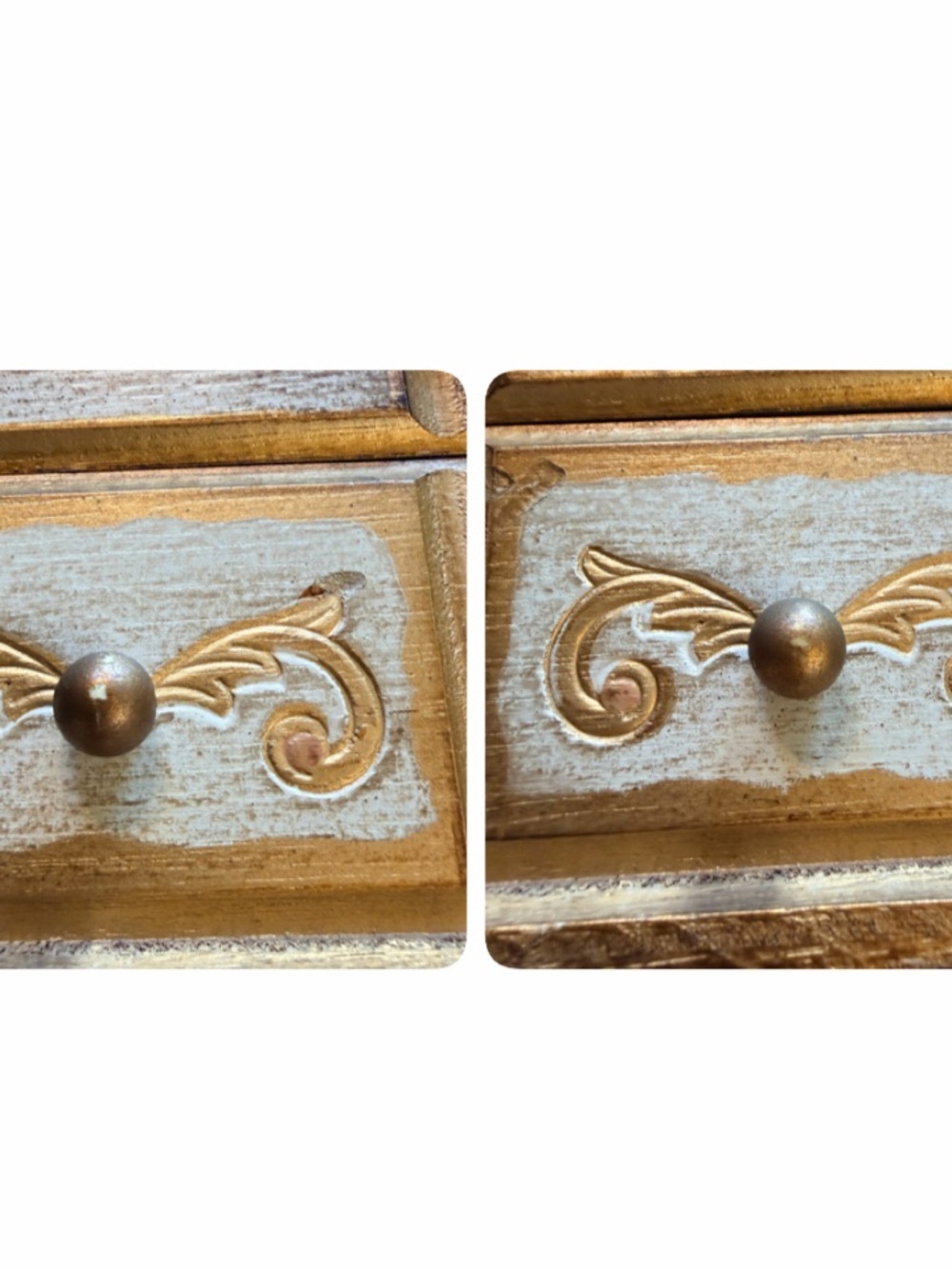 Vintage Florentine Gold Fleur Motif Gilt Wood Music Jewelry Storage Music Box - Picture 5 of 15